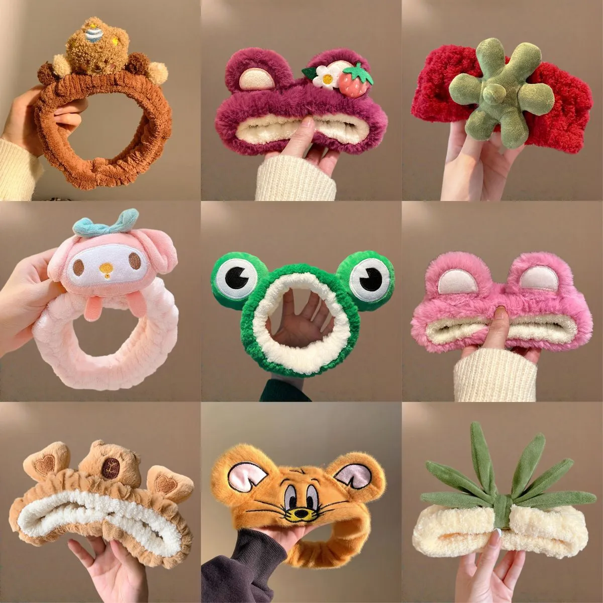 Cute Cartoon Plush Headband for Women – Non-Slip Face Washing & Face Mask Hair Hoop, Versatile Skincare Hair Accessory with Adorable Design